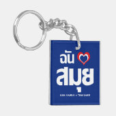 I Heart (Love) Koh Samui ❤ Thailand Sleutelhanger (Voorkant Links)