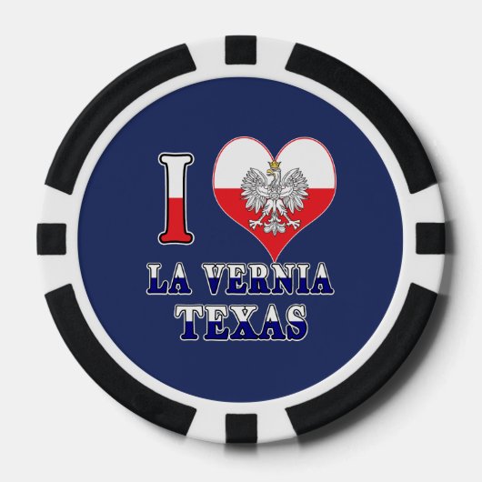 I Heart Love La Vernia Texas Poker Chips (Voorkant)