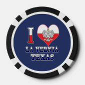 I Heart Love La Vernia Texas Poker Chips (Achterkant)