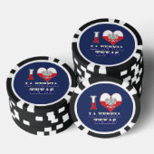 I Heart Love La Vernia Texas Poker Chips (Opstapeling)