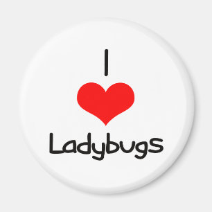 I Heart (Love) Ladybugs Magneet