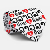 I Heart (Love) Lao (Khoy Huk Lao) Stropdas (Opgerold)