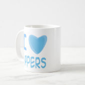 I Heart (Love) luiers Koffiemok (Voorkant links)