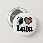 I Heart (Love) Lulu Ronde Button 5,7 Cm (Voorkant /achterkant)