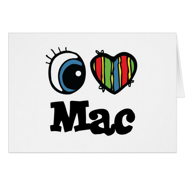 I Heart (Love) Mac (Voorkant Horizontaal)