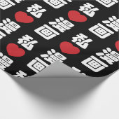 I Heart [Love] Manga 漫 画 // Nihongo Japans Kanji Cadeaupapier (Hoek)