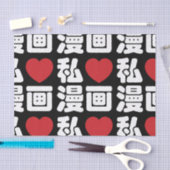 I Heart [Love] Manga 漫 画 // Nihongo Japans Kanji Tissuepapier (Craft)