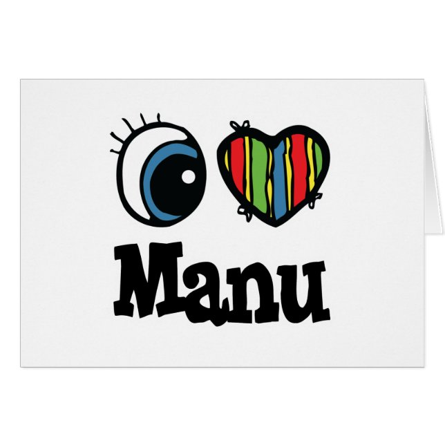 I Heart (Love) Manu (Voorkant Horizontaal)