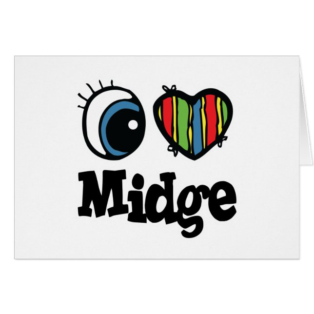 I Heart (Love) Midge (Voorkant Horizontaal)