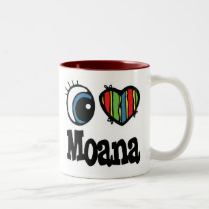 I Heart (Love) Moana Tweekleurige Koffiemok