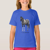I Heart (Love) My Grulla Pinto Paint Horse T-shirt (Voorkant)