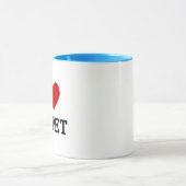 I Heart Love My Pet Mug – Cute Animal Lover Gift Mok (Midden)