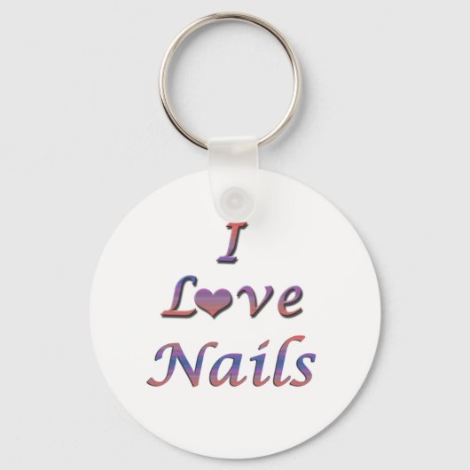I Heart (Love) Nails Sleutelhanger (Voorkant)