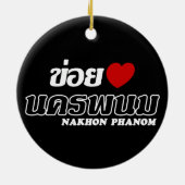 I Heart (Love) Nakhon Phanom, Isan, Thailand Keramisch Ornament (Achterkant)