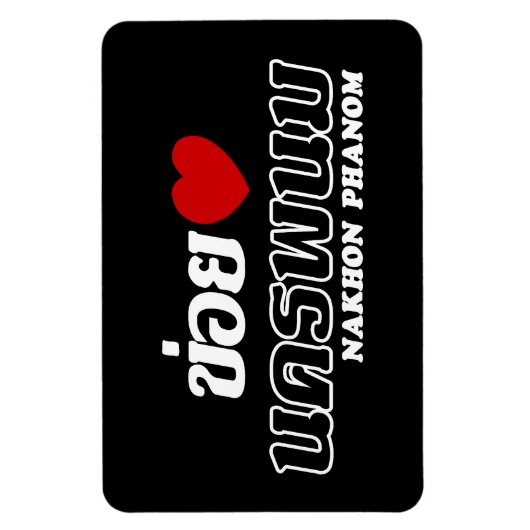 I Heart (Love) Nakhon Phanom, Isan, Thailand Magneet (Verticaal)