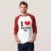 I HEART (LOVE) navel pluis T-shirt (Voorkant volledig)