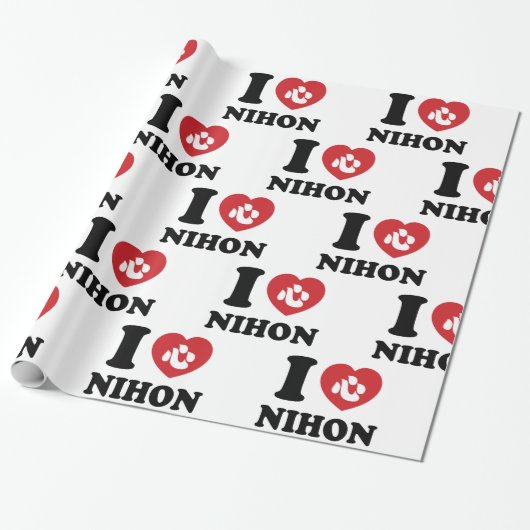 I HEART [LOVE] NIHON CADEAUPAPIER (Uitgerold)