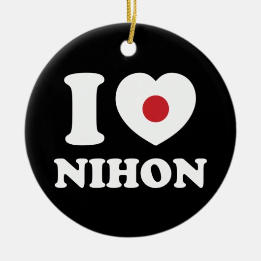 I HEART [LOVE] NIHON KERAMISCH ORNAMENT (Voorkant)