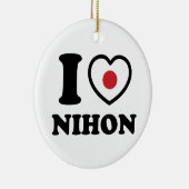 I HEART [LOVE] NIHON KERAMISCH ORNAMENT (Rechts)