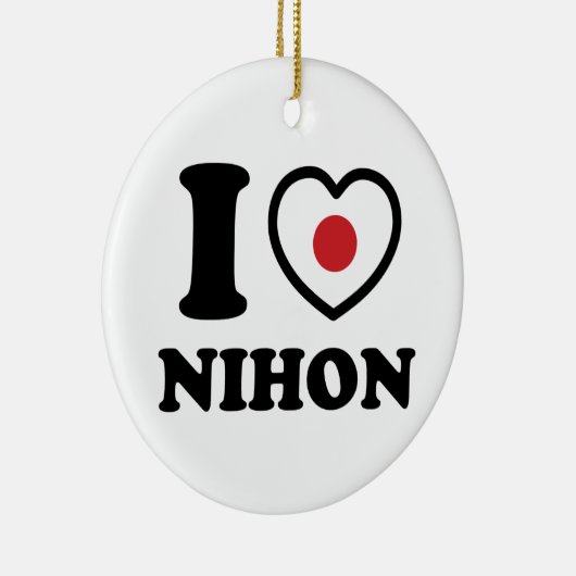 I HEART [LOVE] NIHON KERAMISCH ORNAMENT (Rechts)