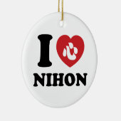 I HEART [LOVE] NIHON KERAMISCH ORNAMENT (Rechts)