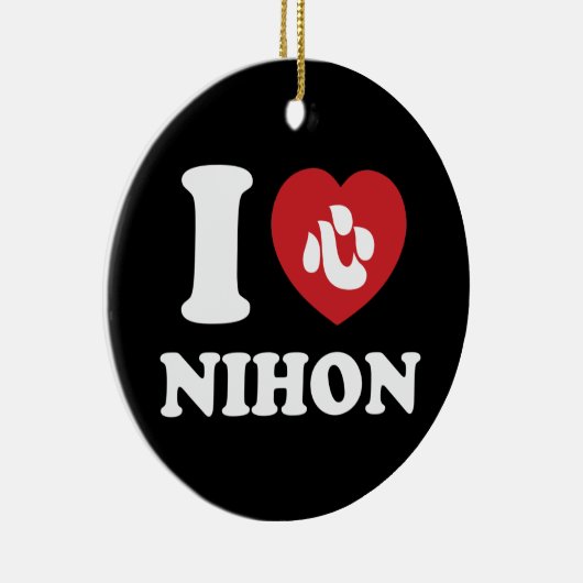 I HEART [LOVE] NIHON KERAMISCH ORNAMENT (Rechts)