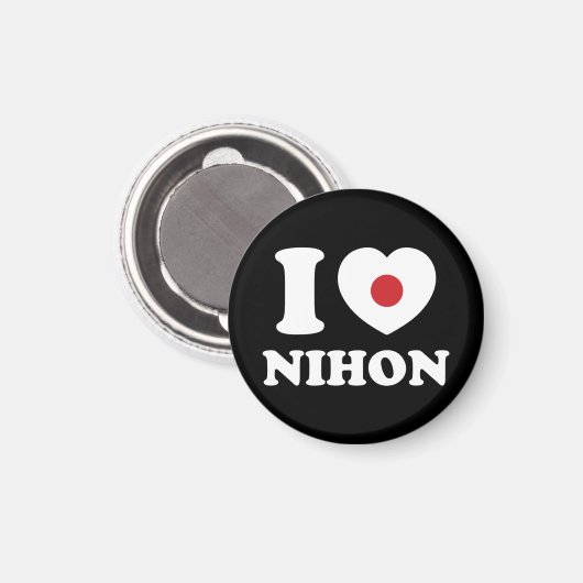 I HEART [LOVE] NIHON MAGNEET (Voorkant / Achterkant)