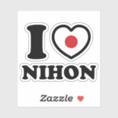 I HEART [LOVE] NIHON STICKER (Vel)