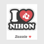 I HEART [LOVE] NIHON STICKER (Vel)