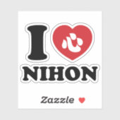 I HEART [LOVE] NIHON STICKER (Vel)