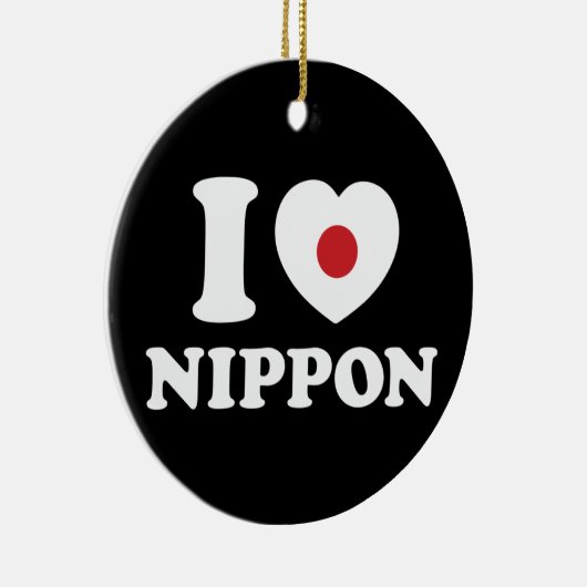 I HEART [LOVE] NIPPON KERAMISCH ORNAMENT (Rechts)