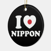 I HEART [LOVE] NIPPON KERAMISCH ORNAMENT (Links)
