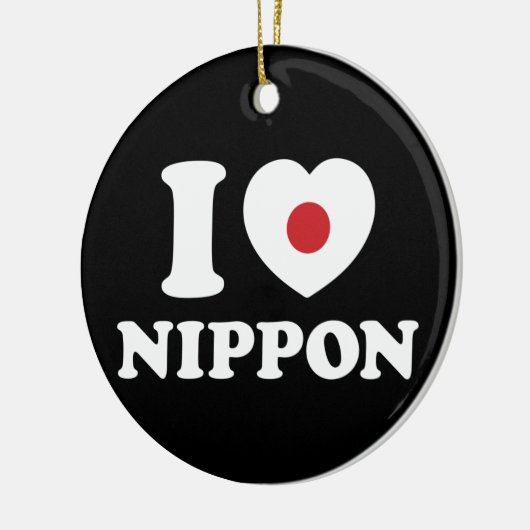 I HEART [LOVE] NIPPON KERAMISCH ORNAMENT (Links)
