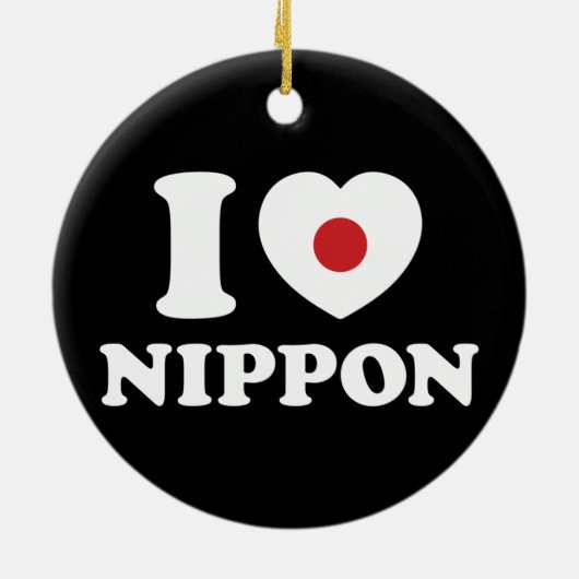 I HEART [LOVE] NIPPON KERAMISCH ORNAMENT (Achterkant)