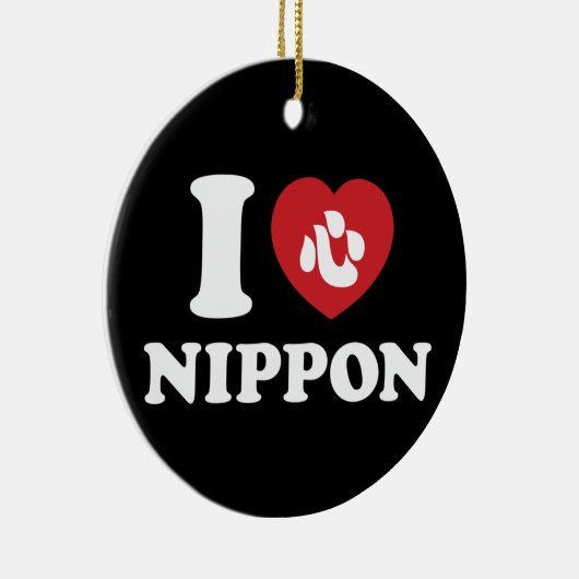 I HEART [LOVE] NIPPON KERAMISCH ORNAMENT (Rechts)
