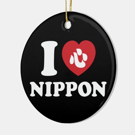 I HEART [LOVE] NIPPON KERAMISCH ORNAMENT (Links)