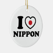 I HEART [LOVE] NIPPON KERAMISCH ORNAMENT (Rechts)