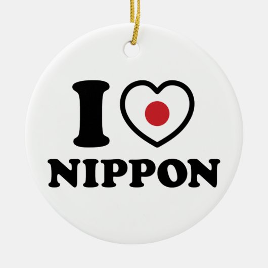 I HEART [LOVE] NIPPON KERAMISCH ORNAMENT (Voorkant)