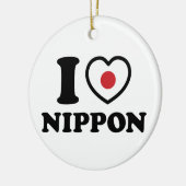 I HEART [LOVE] NIPPON KERAMISCH ORNAMENT (Links)