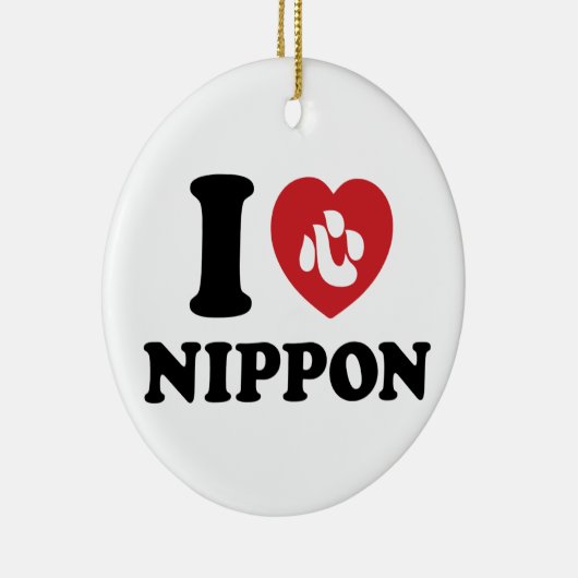 I HEART [LOVE] NIPPON KERAMISCH ORNAMENT (Rechts)