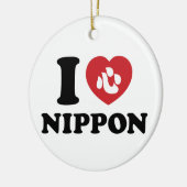 I HEART [LOVE] NIPPON KERAMISCH ORNAMENT (Links)