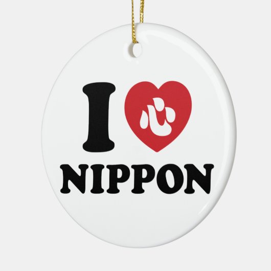 I HEART [LOVE] NIPPON KERAMISCH ORNAMENT (Links)