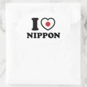 I HEART [LOVE] NIPPON OVALE STICKER (Tas)