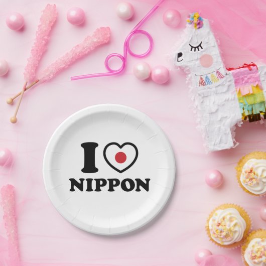 I HEART [LOVE] NIPPON PAPIEREN BORDJE (Feest)