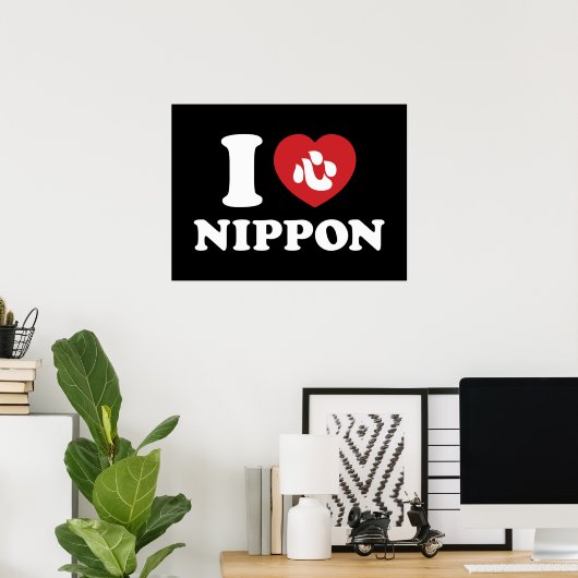 I HEART [LOVE] NIPPON-POSTER POSTER (Thuiskantoor)