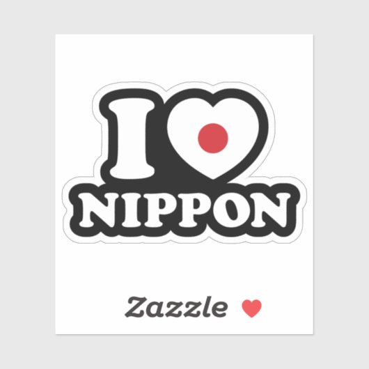 I HEART [LOVE] NIPPON STICKER (Vel)