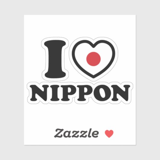 I HEART [LOVE] NIPPON STICKER (Vel)