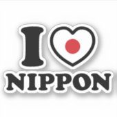I HEART [LOVE] NIPPON STICKER (Voorkant)