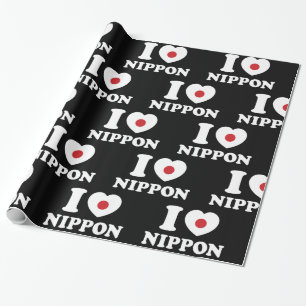 I HEART [LOVE] NIPPON WRAPPON PAPER CADEAUPAPIER