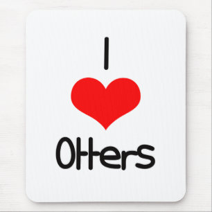 I Heart (Love) Otters Muismat